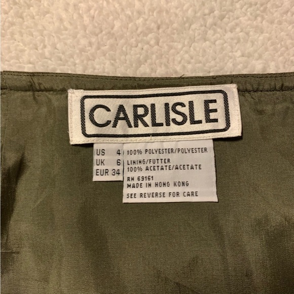 Vintage Carlisle Green Wrap Pencil Skirt 90s - Picture 14 of 14